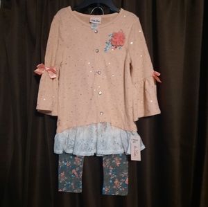 Girls Size 6X 2 piece Pants Set